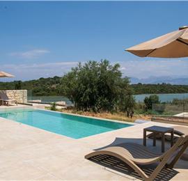  3 bedroom stone villa with pool & seaview, near Acharavi, sleeps 6